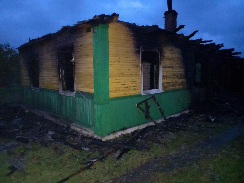 За сутки на территории Щучинского района произошел пожар с гибелью человека