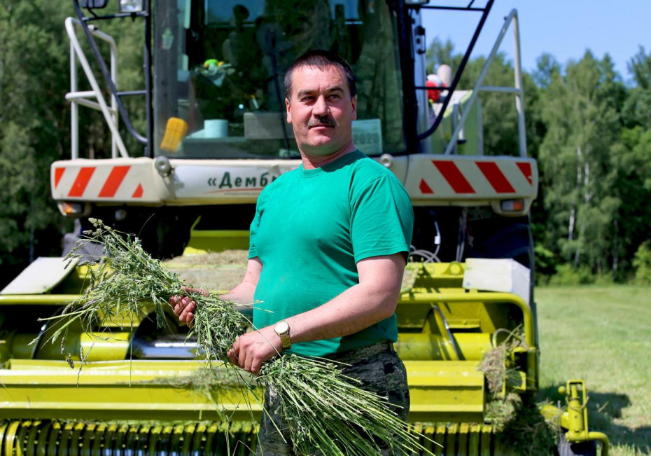 Аграрии ОАО “Демброво” активно заготавливают корма: уже убрали 960 гектаров травостоя и заложили 7185 тонн сенажа.